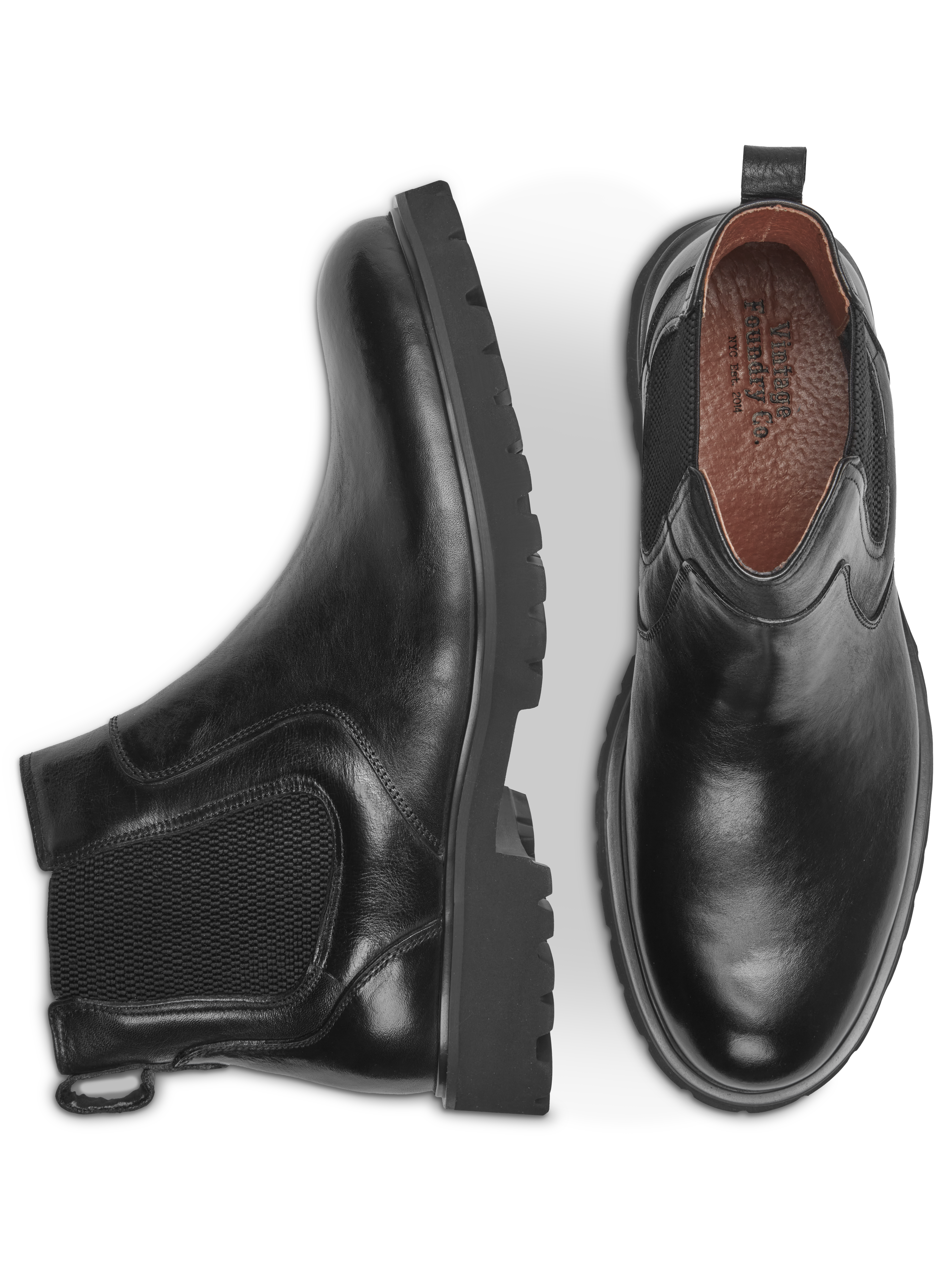 Charles Leather Pull-on Chelsea Boots