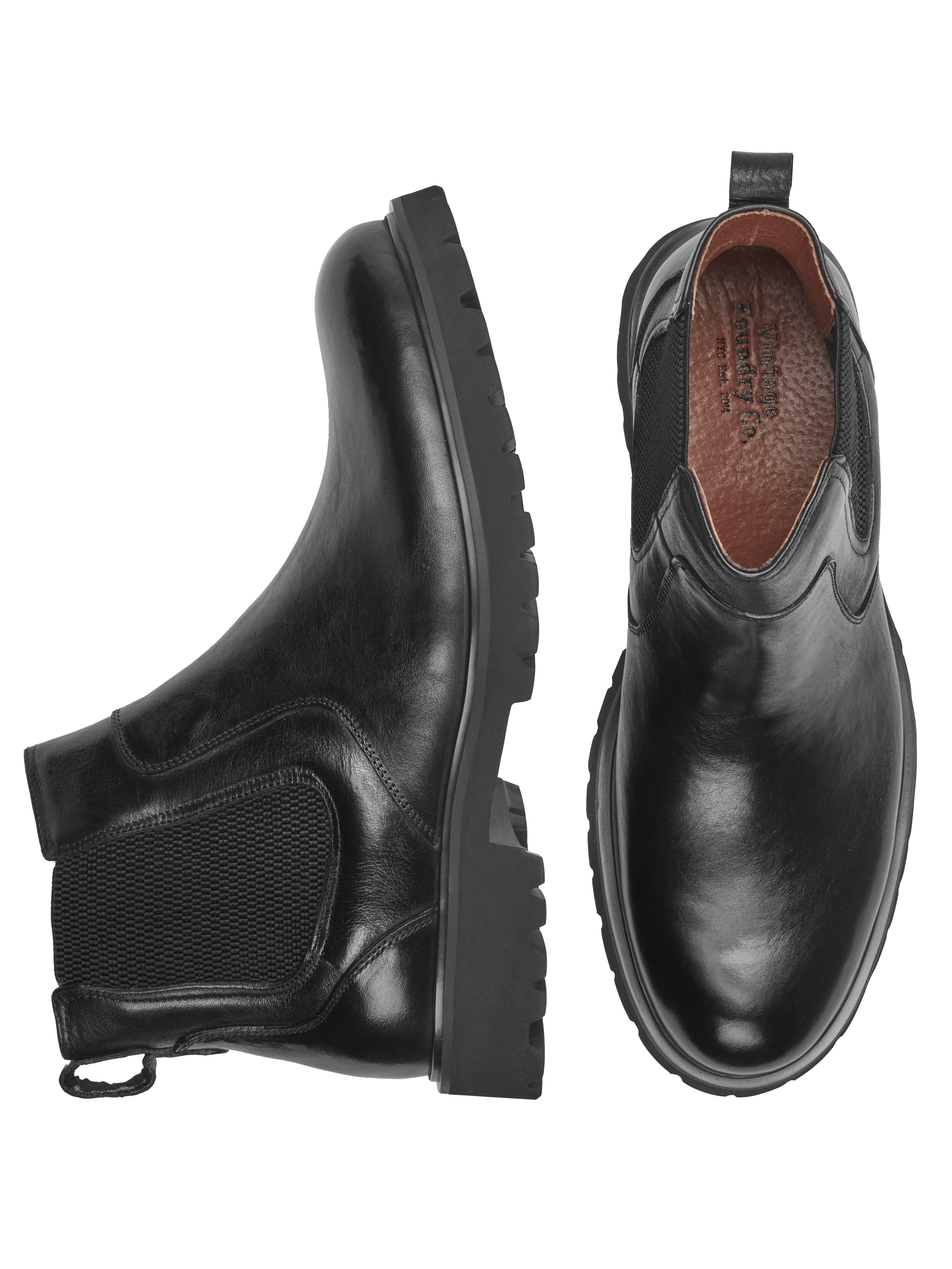 Charles Leather Pull-on Chelsea Boots
