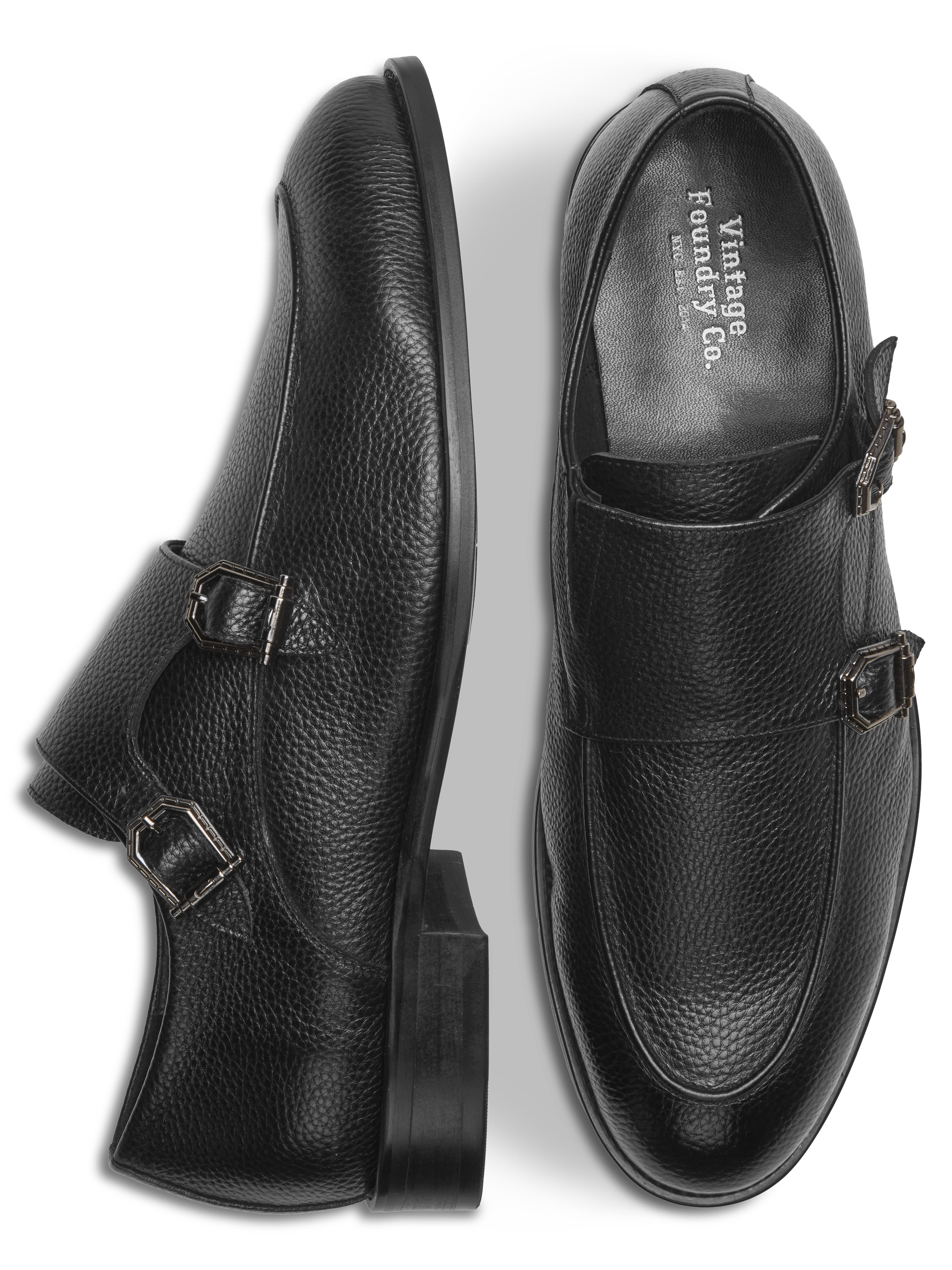 Lawrence Leather Monk Strap Dress Shoes