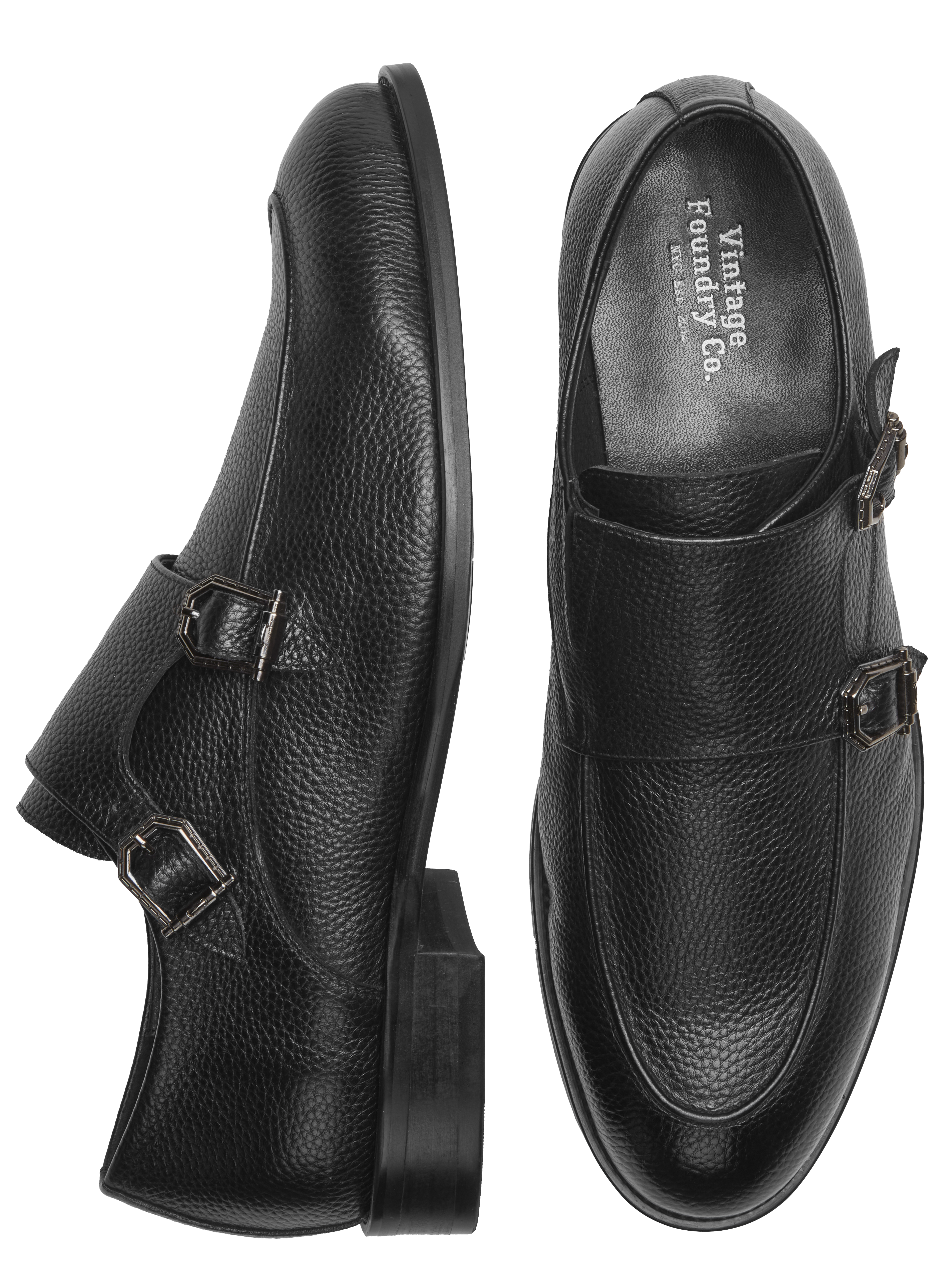 Lawrence Leather Monk Strap Dress Shoes
