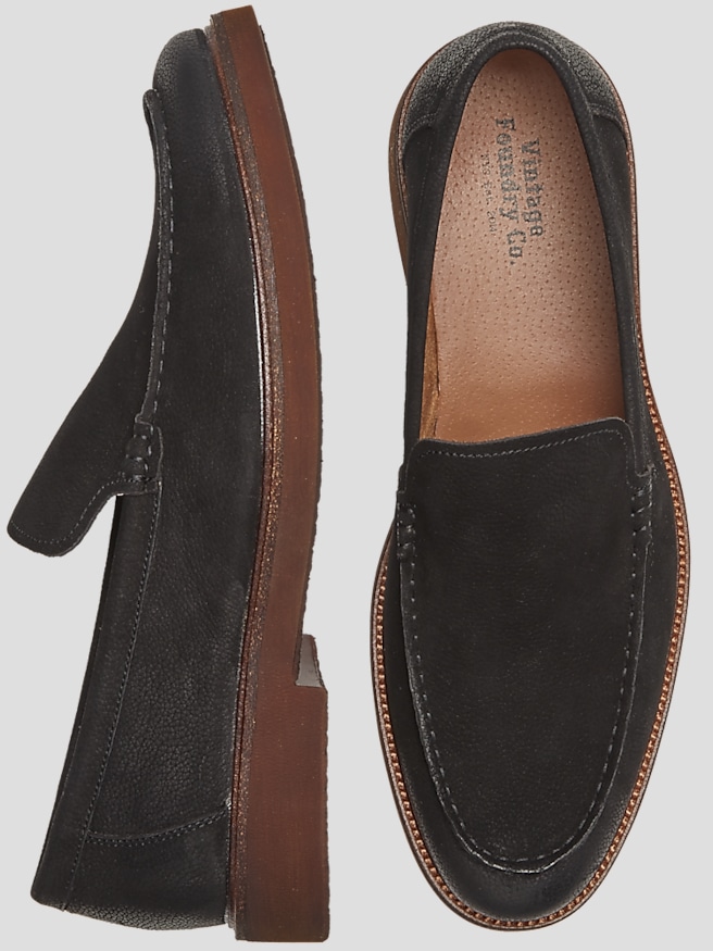 Vintage Foundry Men's Xander Leather Loafers , Black