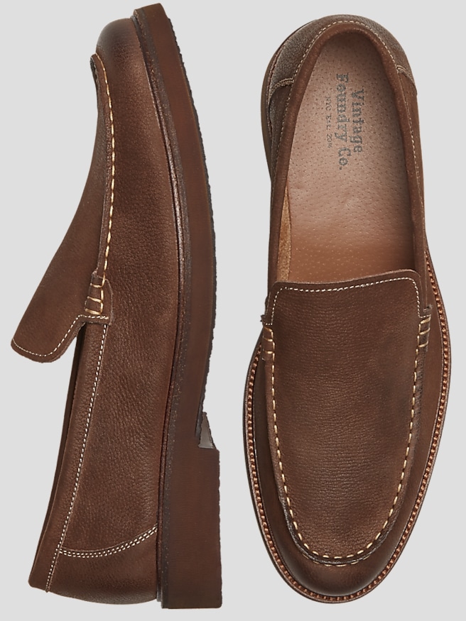 Vintage Foundry Men's Xander Leather Loafers , Brown