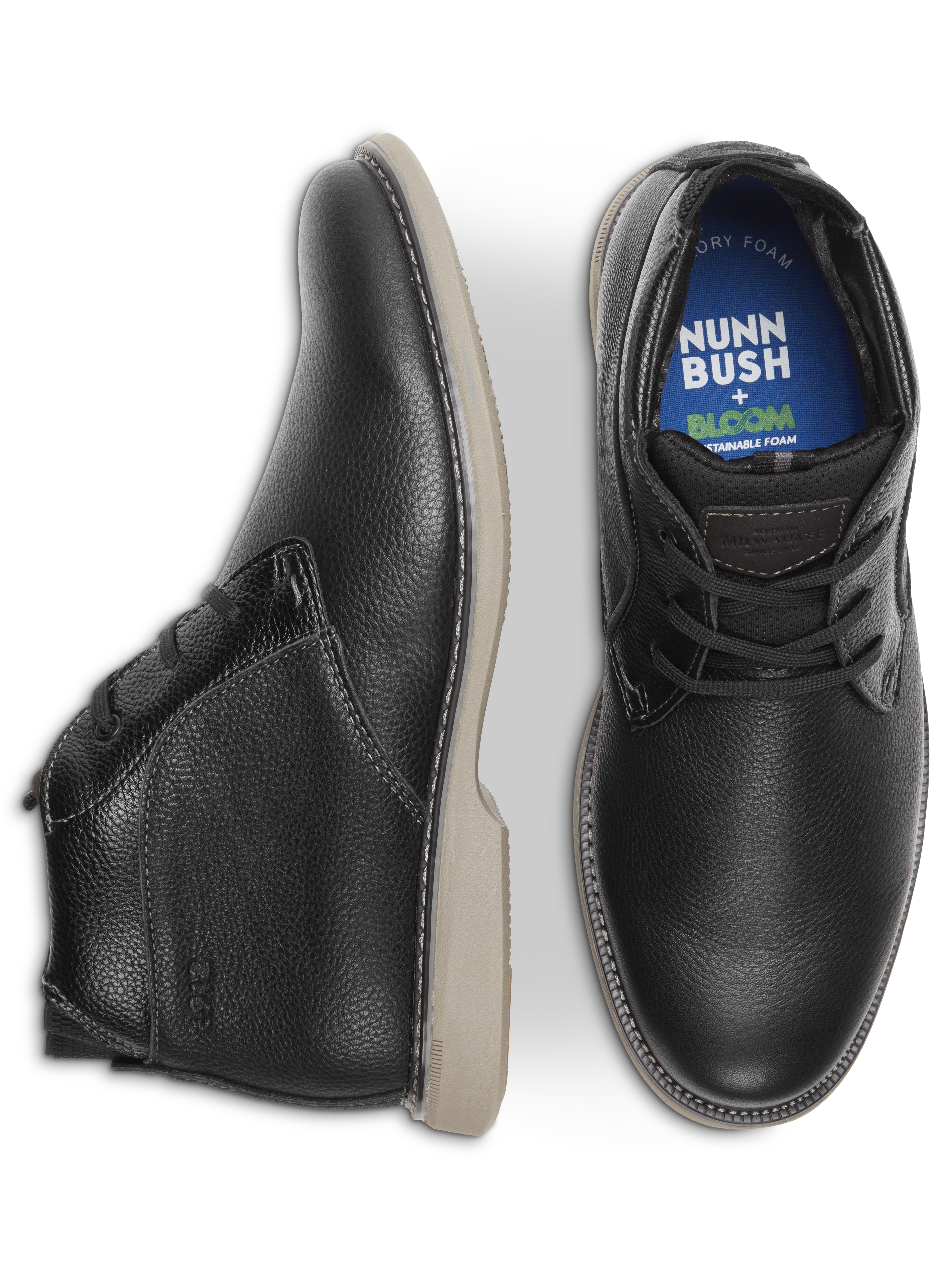 Otto Leather Lace-up Plain Toe Chukka Boots