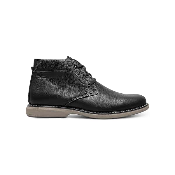 Nunn Bush Men’s Otto Leather Lace-up Plain Toe Chukka Boots Black – Size: 8 1/2 D-Width