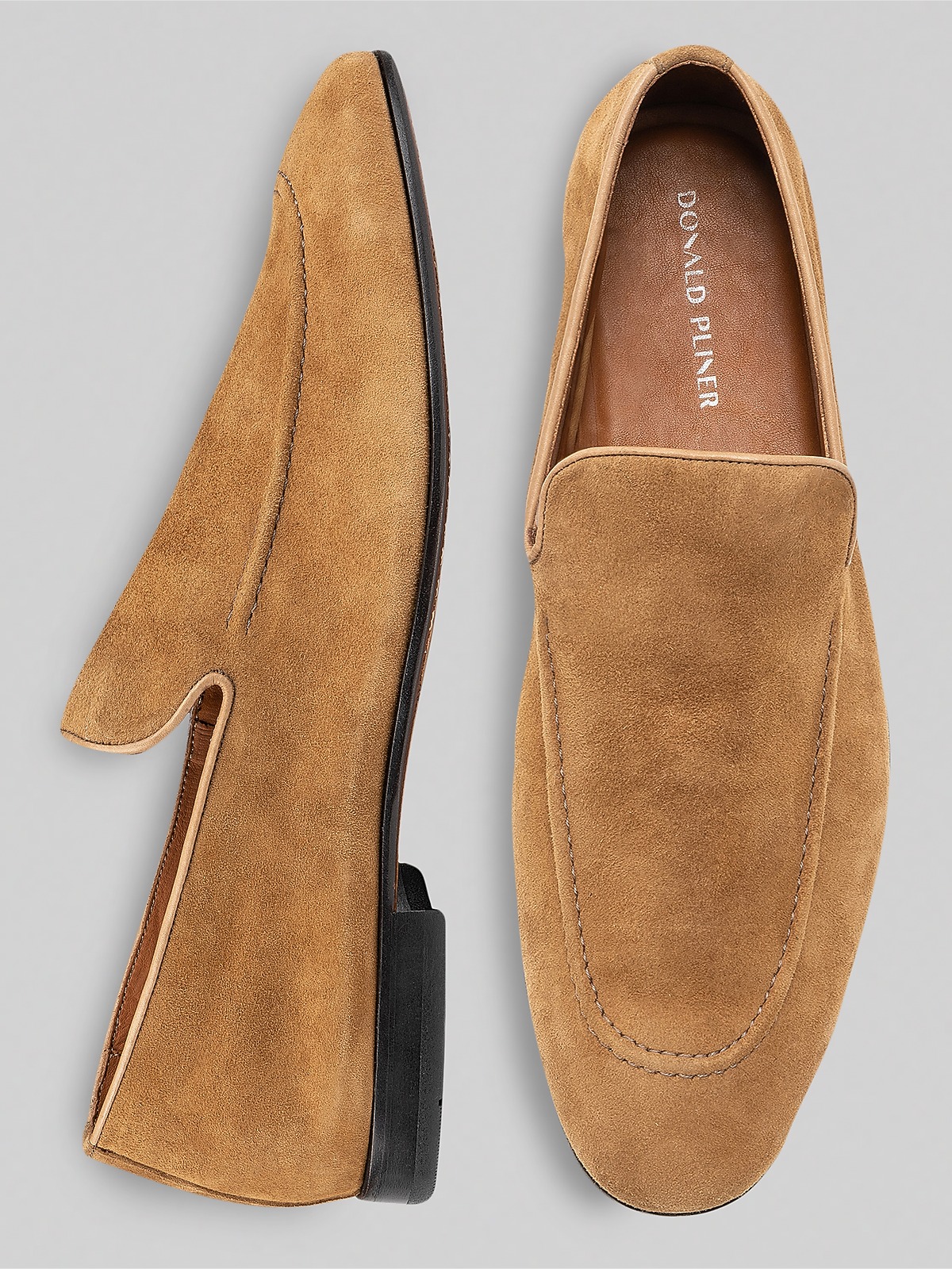 Donald Pliner Dutton02 Loafers Men 7 Tan Suede Driving Shoes Preppy Quiet Luxury DACIO at Donald Pliner main image 3