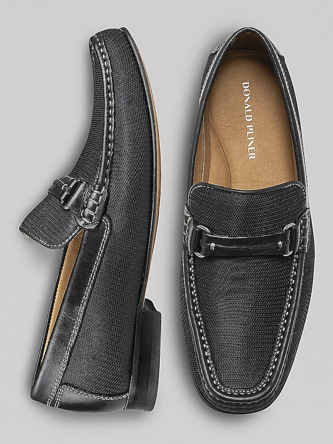 Donald Pliner Men's Donnie Moc Toe Bit Loafers , Black
