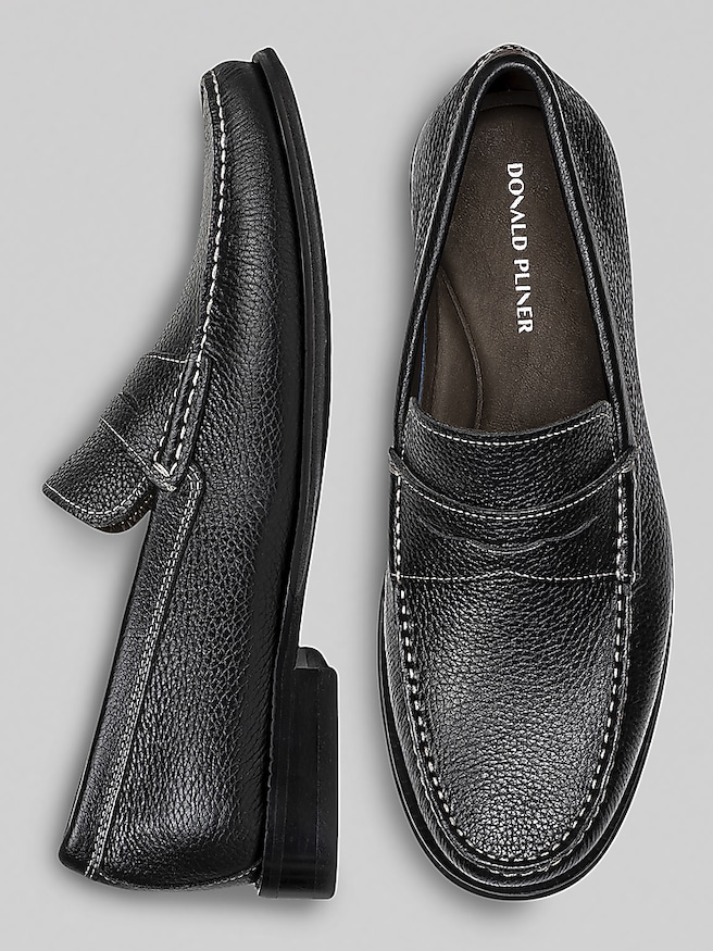 Donald Pliner Men's Miles Moc Toe Loafers , Black