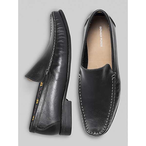 Donald Pliner Men's Reuben Moc Toe Loafers Black - Size: 8 D-Width