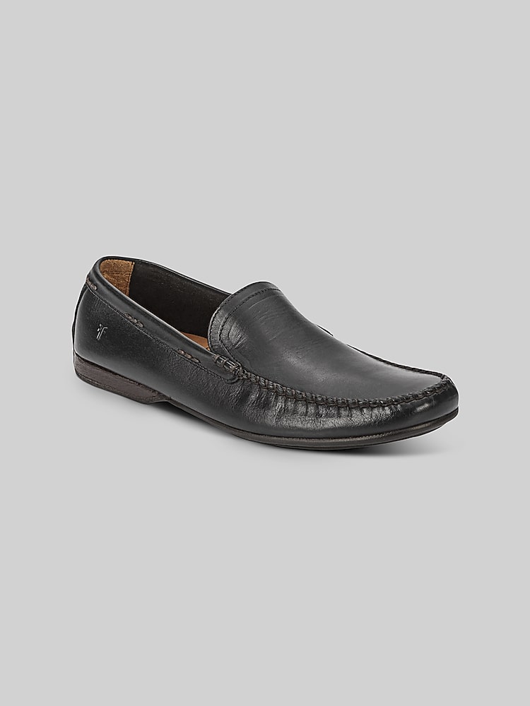 Frye & Co. Lewis Venetian Men\'s Slip-On Black Leather Moccasins Loafers Size 11 Frye Lewis Venetian Driving Loafers Leather Shoes Casual  main image 4