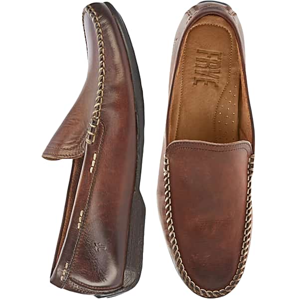 Frye Men's Lewis Leather Moc Toe Venetian Loafers Cognac - Size: 13 D-Width TMW42VL30405