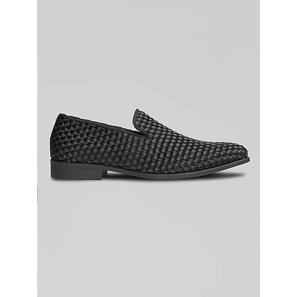 Stacy Adams Men's Swenson Weave Slip-On Smoking Loafers Black - Size: 8.5 D-Width