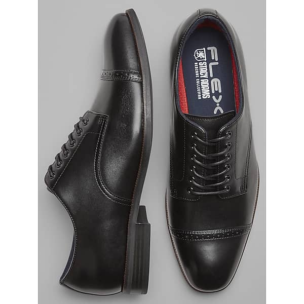 Stacy Adams Men's William Leather Cap Toe Oxfords Black - Size: 8 D-Width TMW42VU80402