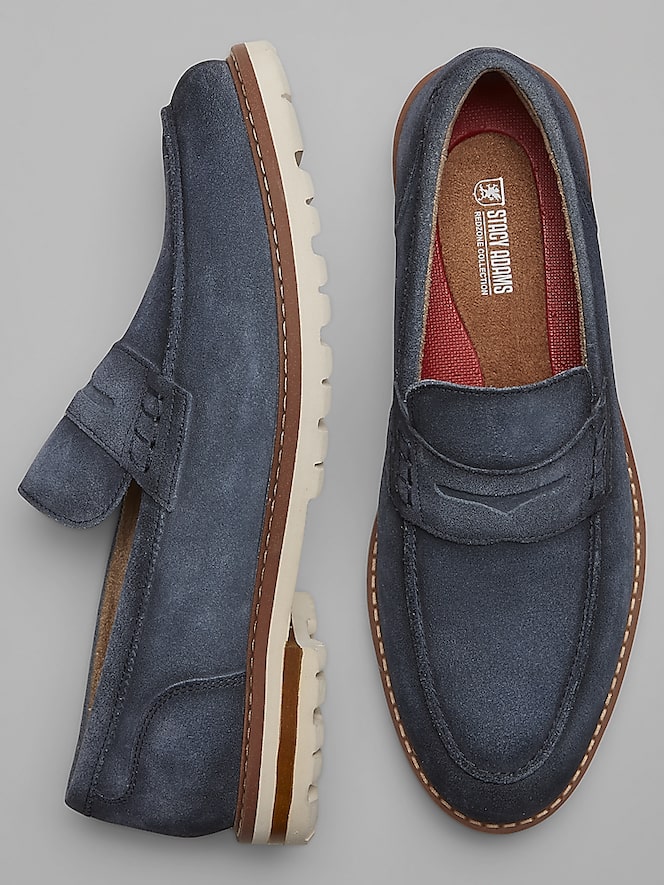 Stacy Adams Hopkins Suede Moc Toe Penny Loafers