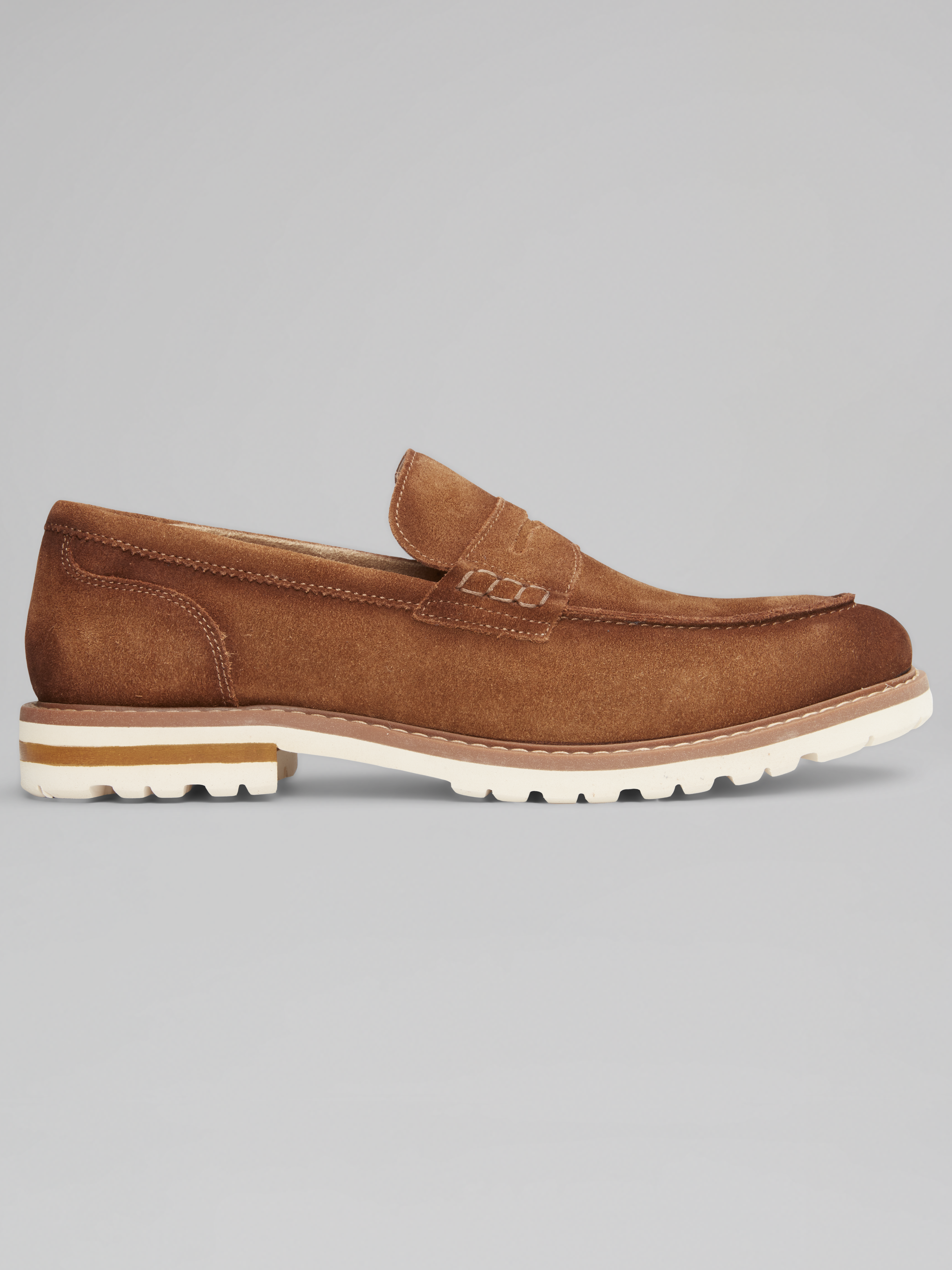Hopkins Suede Moc Toe Penny Loafers