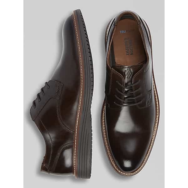 Johnston & Murphy Men's Johnston & Amp; Murphy Hodges Leather Plain Toe Oxfords Brown - Size: 10 D-Width TMW42VY00403