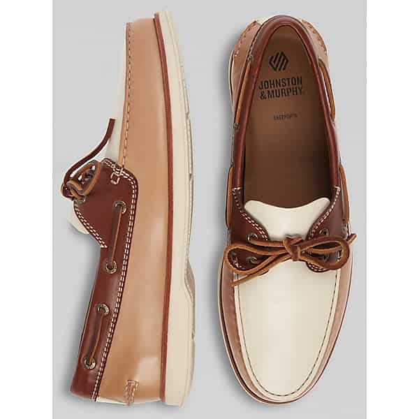 Johnston & Murphy Men's Monaco Boat Shoes Tan Multi - Size: 8 1/2 D-Width TMW42VZ85405