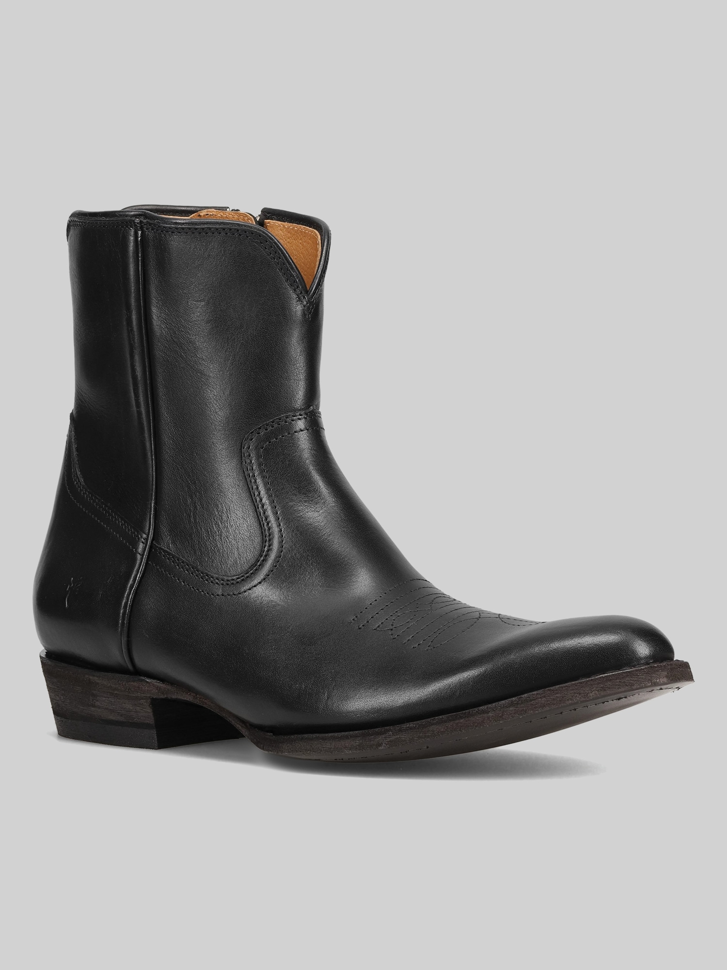 Austin Inside Zip Plain Toe Boots