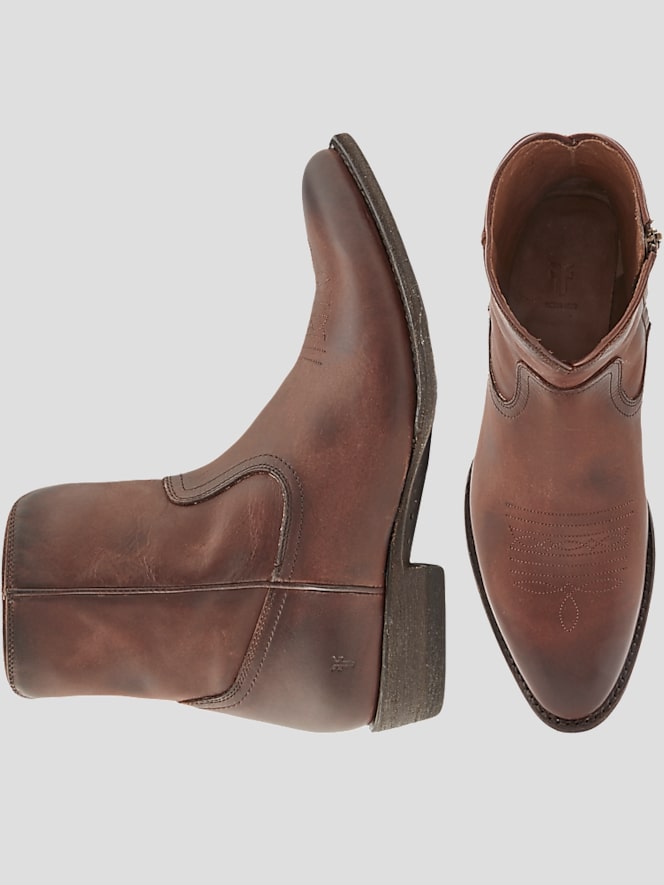 Frye Austin Leather Inside Zip Plain Toe Boots