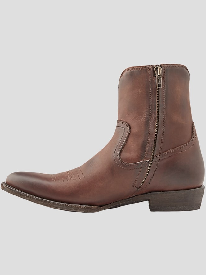 Frye Austin Leather Inside Zip Plain Toe Boots