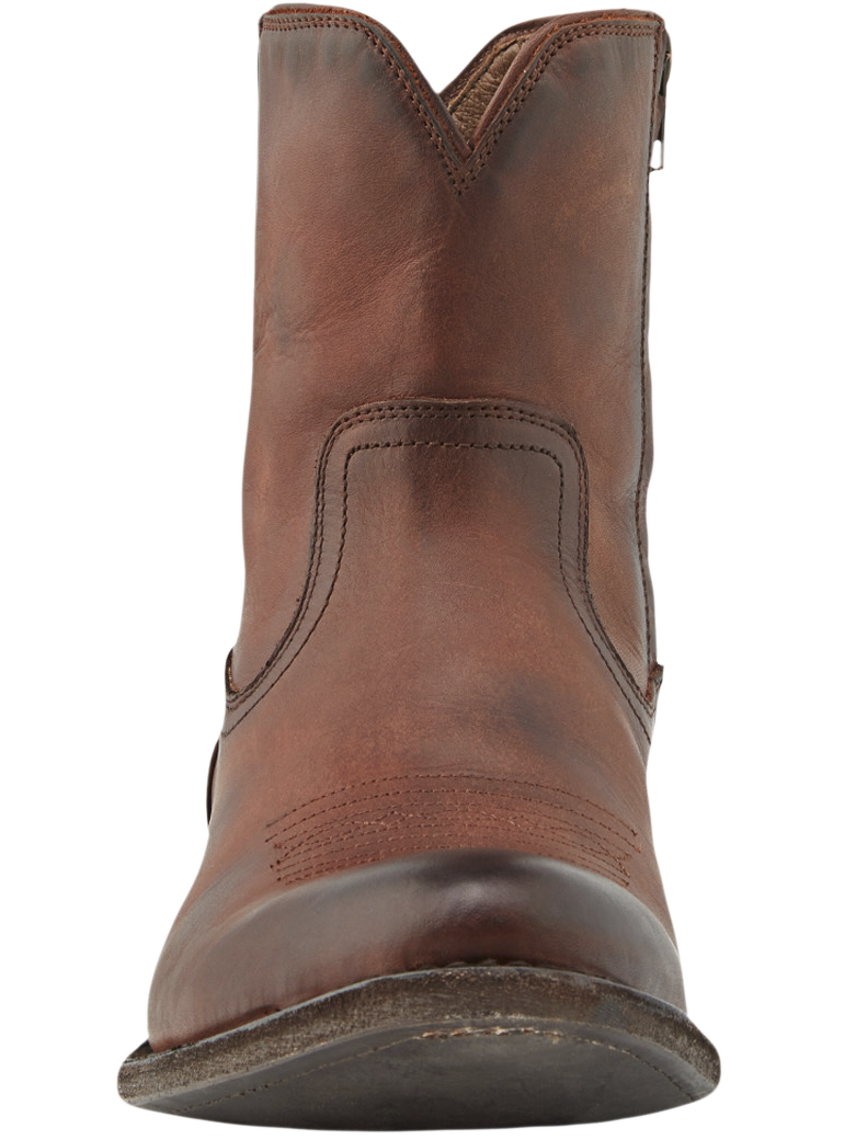 Austin Leather Inside Zip Plain Toe Boots