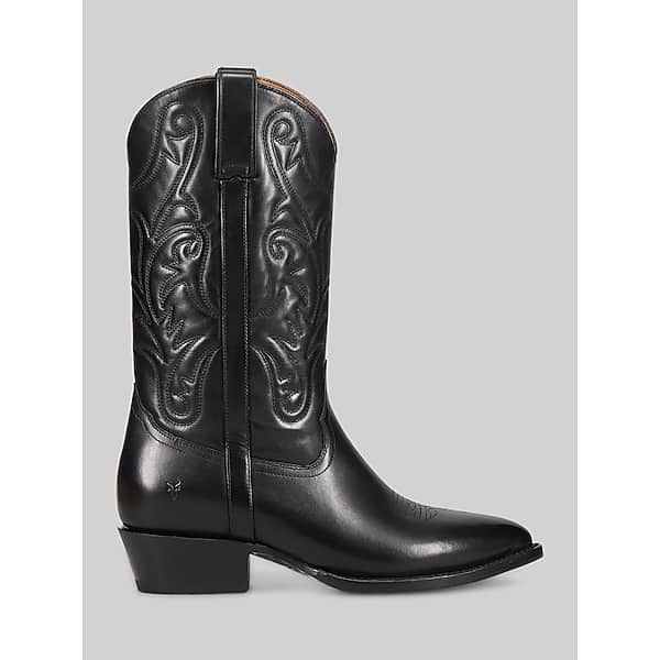 Frye Men's Bruce Pull-On Plain Toe Cowboy Boots Black - Size: 8 D-Width