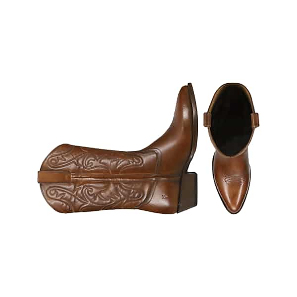 Frye Men's Bruce Pull-On Plain Toe Cowboy Boots Cognac - Size: 11 D-Width