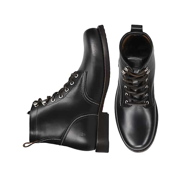 Frye Men's Hudson Leather Plain Toe Work Boots Black - Size: 11 1/2 D-Width TMW42WA15402