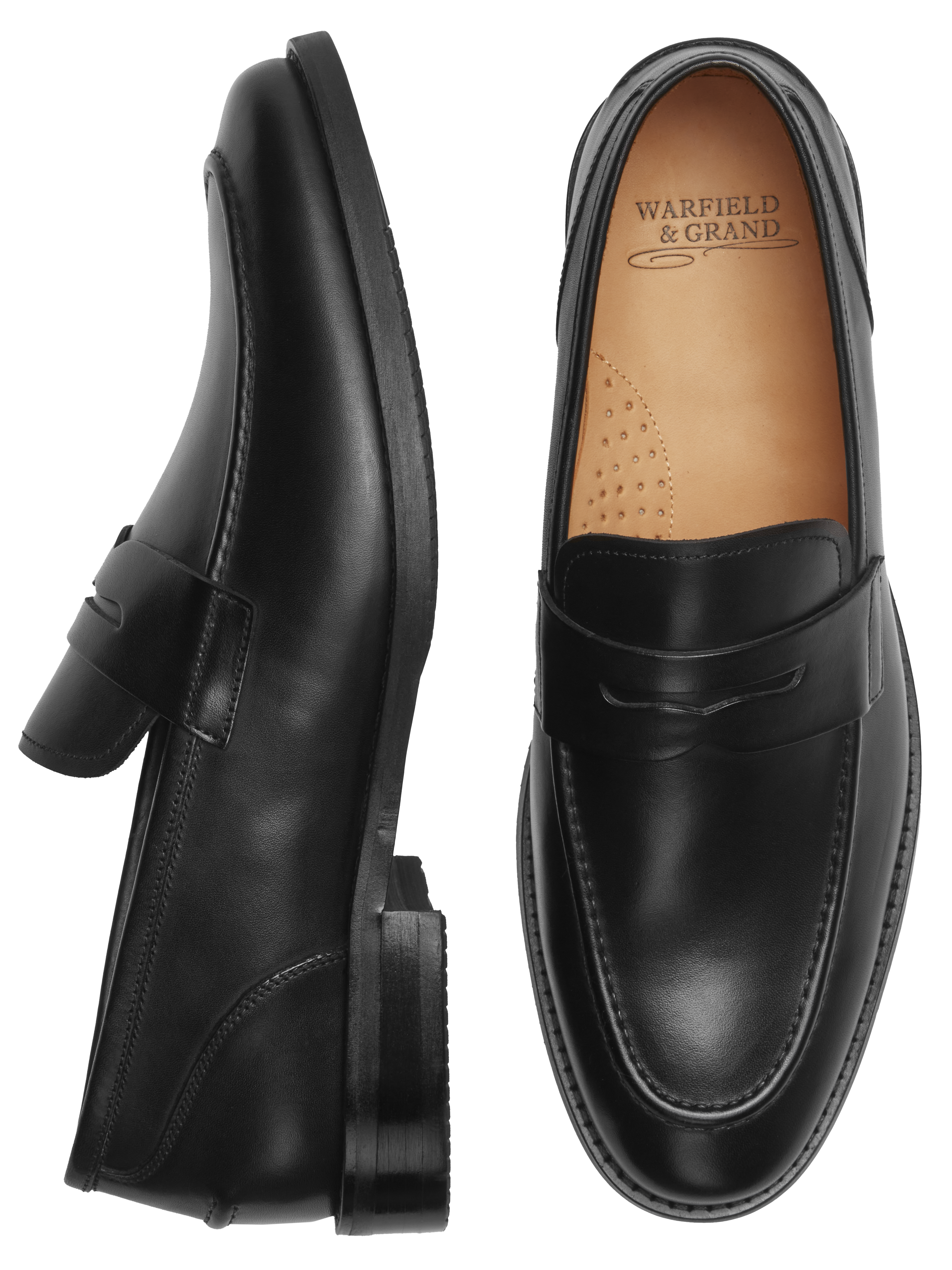 Camino Leather Moc Toe Penny Loafers