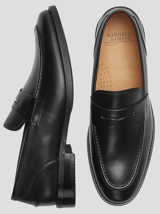 Warfield &Amp; Grand Camino Leather Moc Toe Penny Loafers
