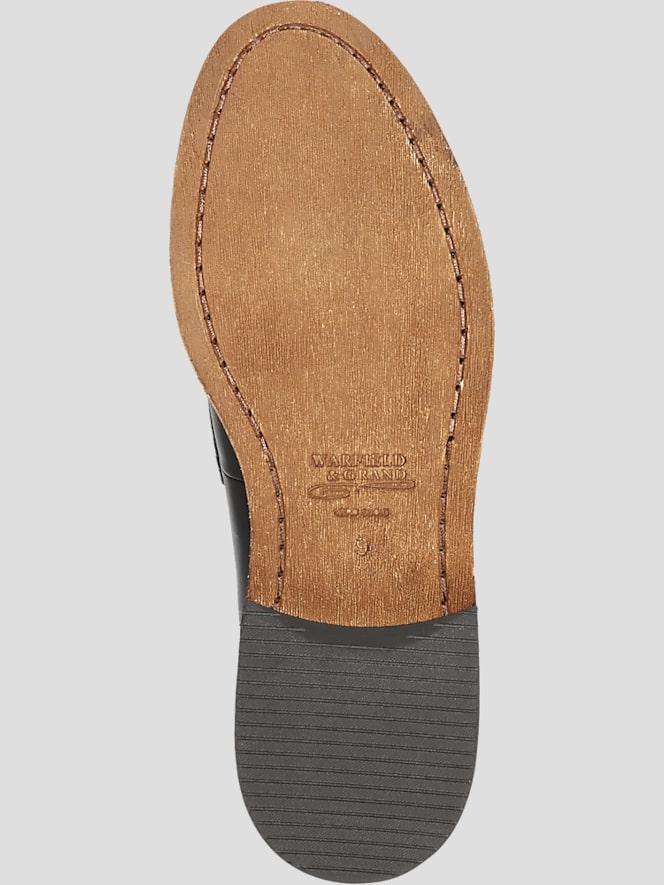 Warfield &Amp; Grand Dillinger Leather Moc Toe Penny Loafers
