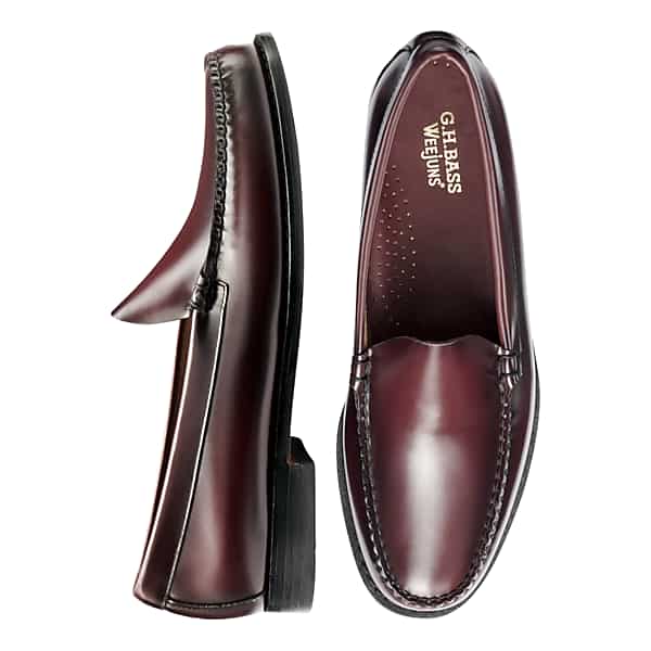 G.H.BASS Men's Venetian Weejuns® Moc Toe Loafers Purple Wine - Size: 7 D-Width