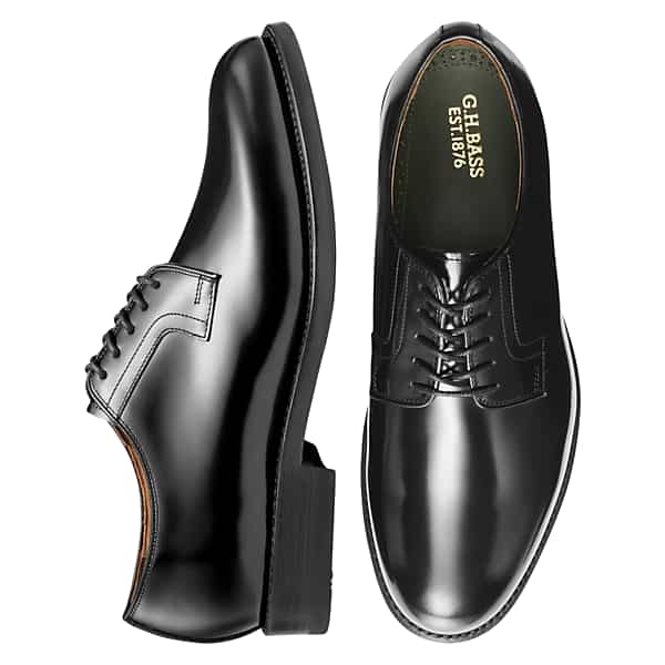 G.H.BASS Men's Monogram Blucher Derby Oxfords Black - Size: 7 D-Width TMW42WL70402