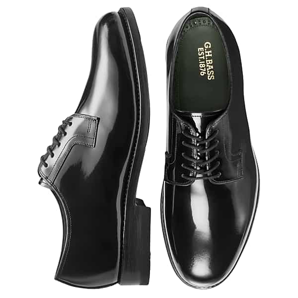 G.H.BASS Men's Monogram Blucher Derby Oxfords Formal Black - Size: 7 D-Width TMW42WM70410