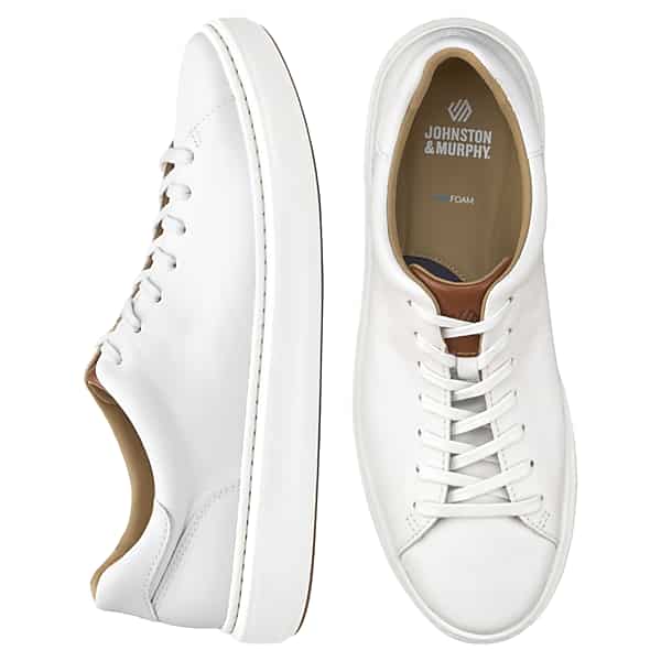 Johnston & Murphy Men's Johnston & Amp; Murphy Anders Lace-To-Toe Sneakers White - Size: 10 D-Width TMW42WR00413