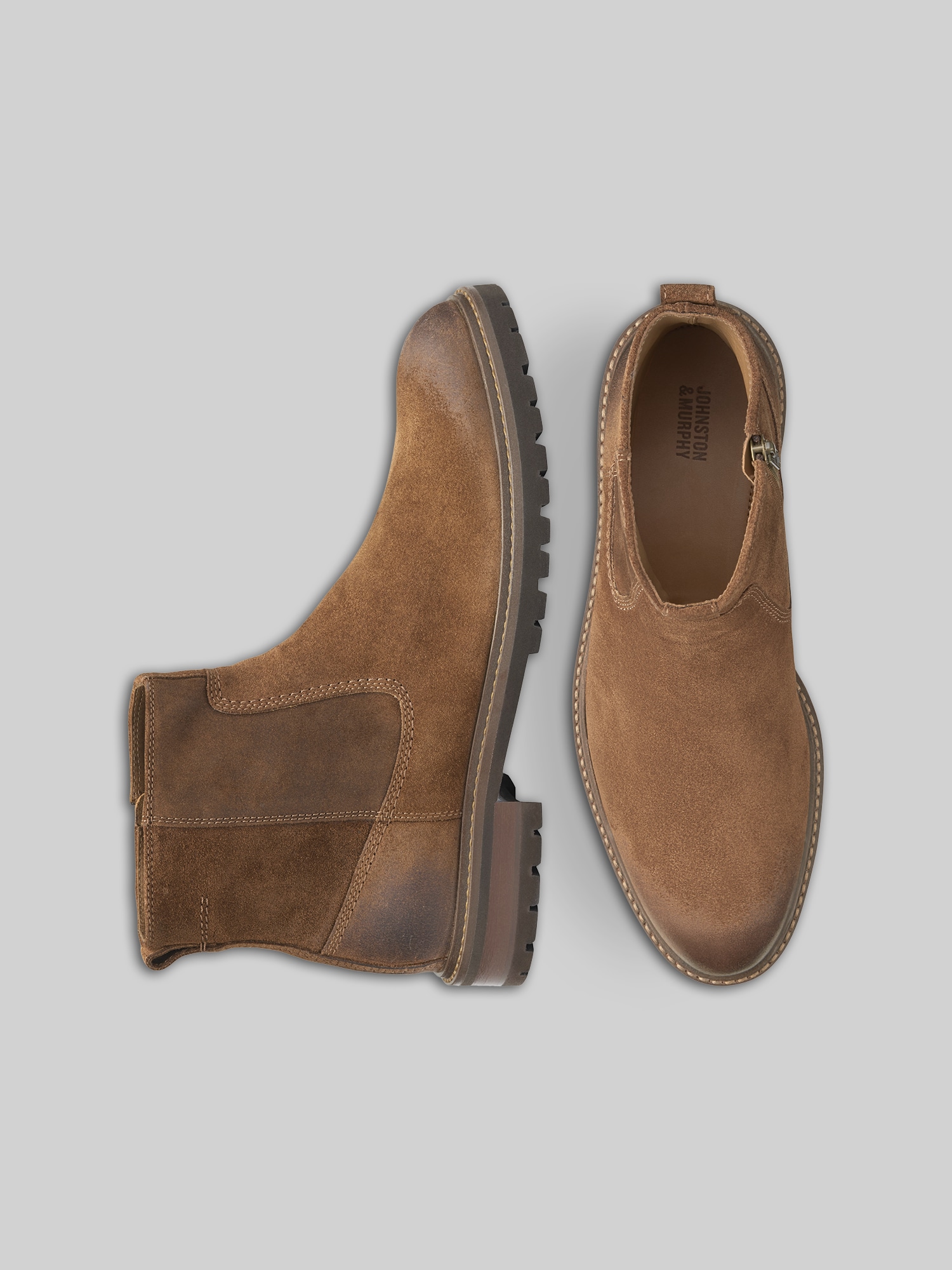 Barrett Leather Plain Toe Zip-Up Boots