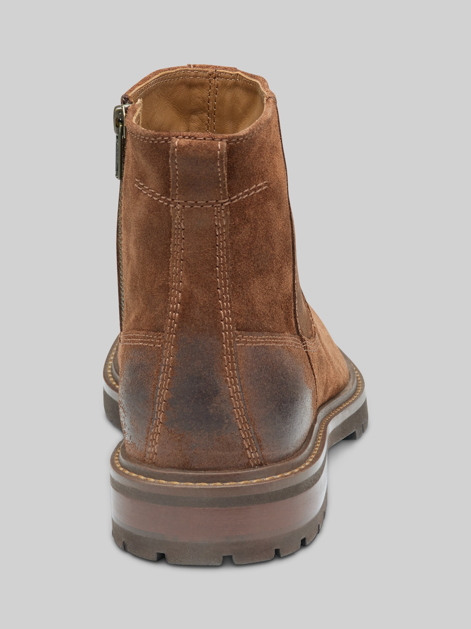 Barrett Leather Plain Toe Zip-Up Boots