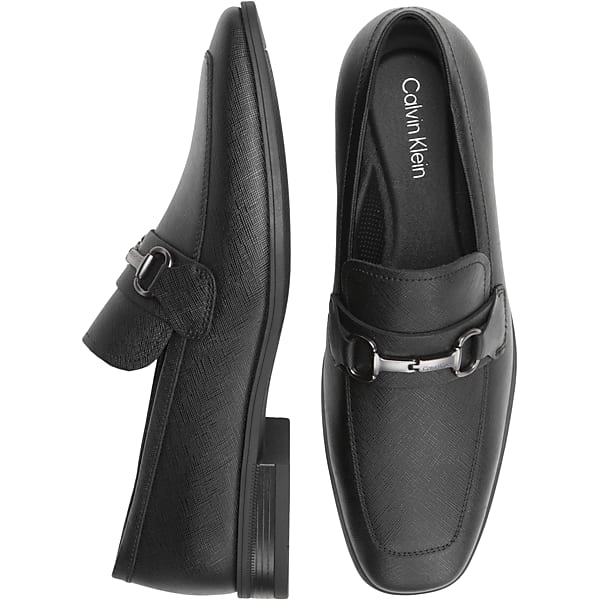 Calvin Klein Men's Malcome Leather Bit Loafers Black - Size: 10 D-Width TMW42XG00402