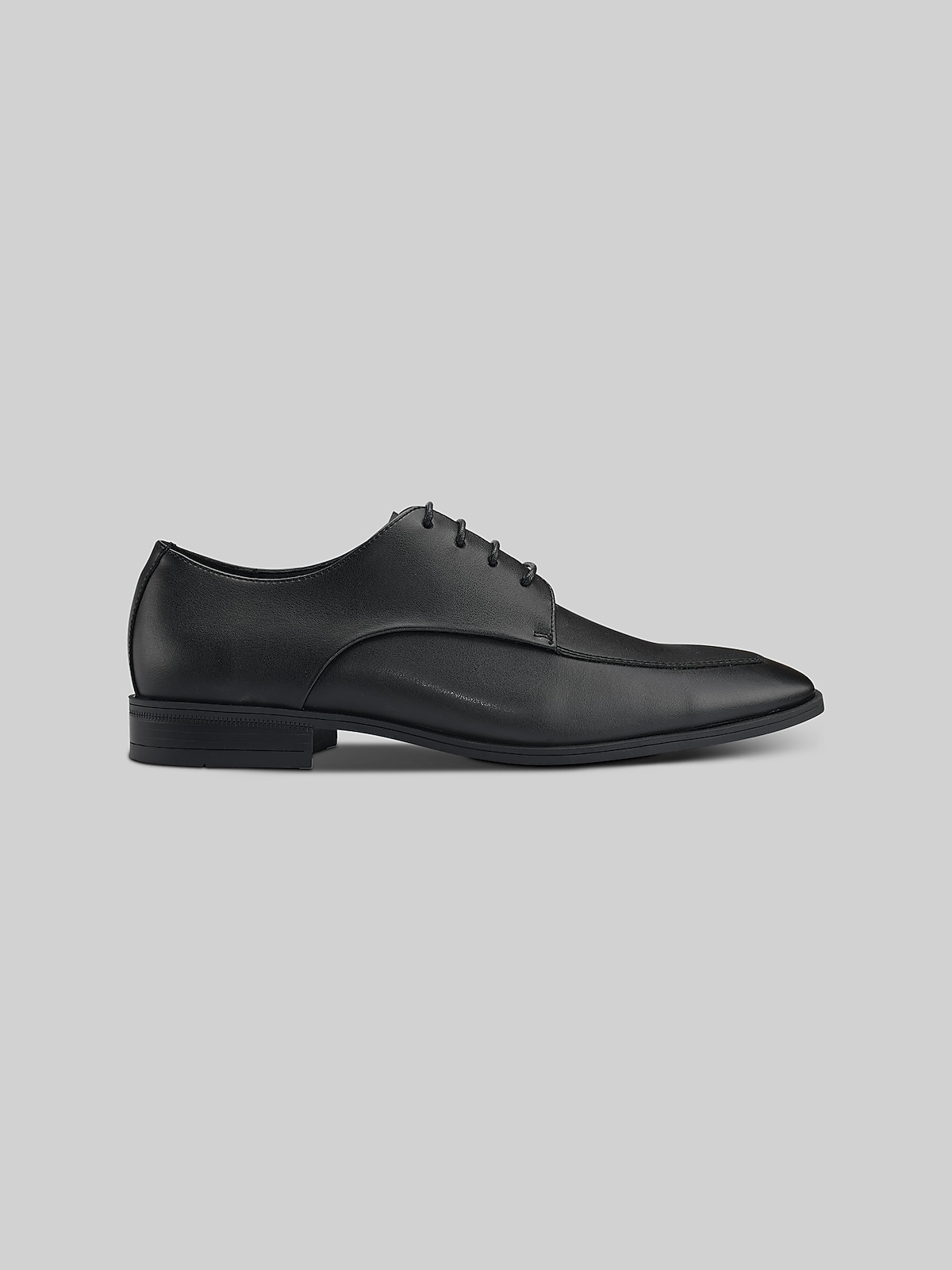 Calvin Black Men\'s Oxfords Calvin Klein Bram Black Textured Leather Cap Toe Oxfords  main image 3
