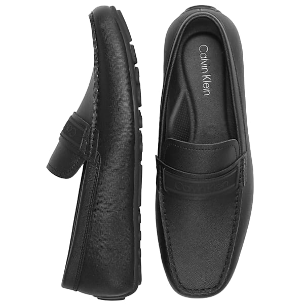 Calvin Klein Men's Oliver Logo Gross Grain Drivers Black - Size: 9 D-Width TMW42XJ90402