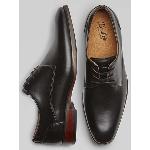 Florsheim Men's Luxe Roseto Leather Plain Toe Oxfords Black - Size: 9.5 D-Width TMW42XY95402