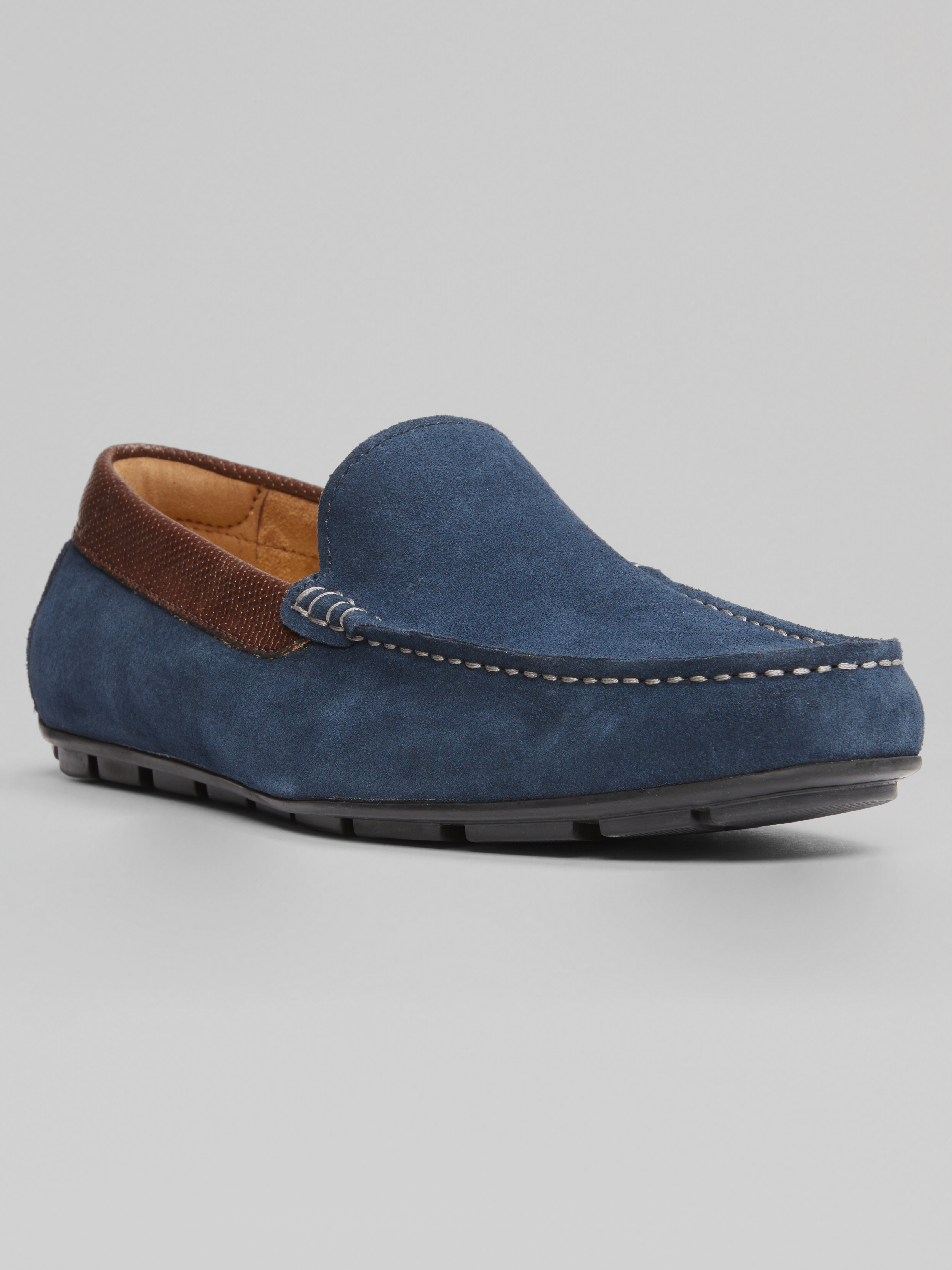 Motor Leather Moc Toe Venetian Loafers