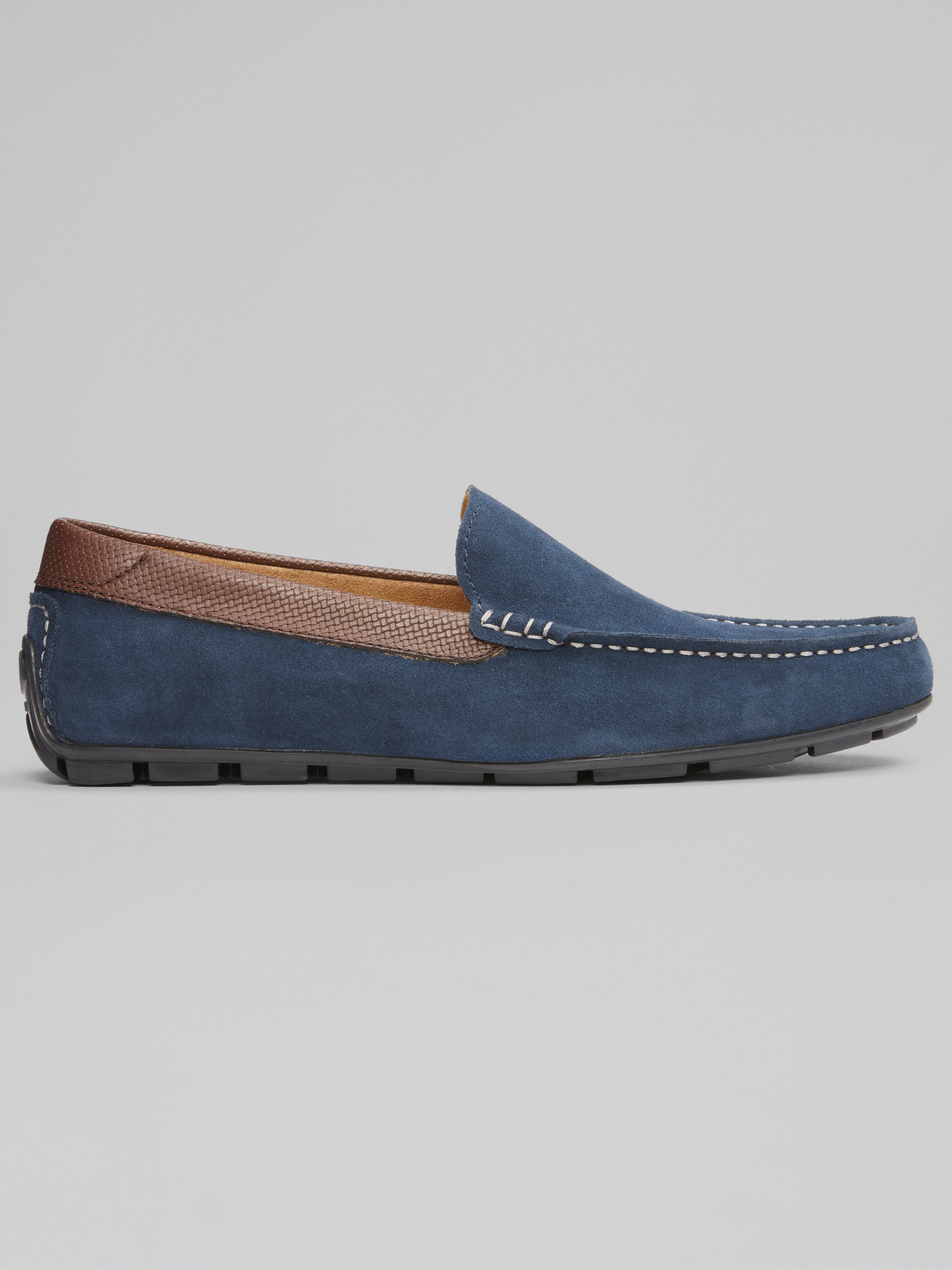 Motor Leather Moc Toe Venetian Loafers