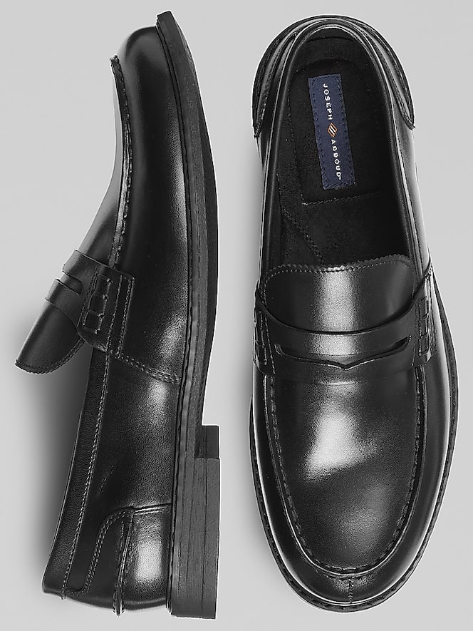 Joseph Abboud Leather Penny Strap Loafers