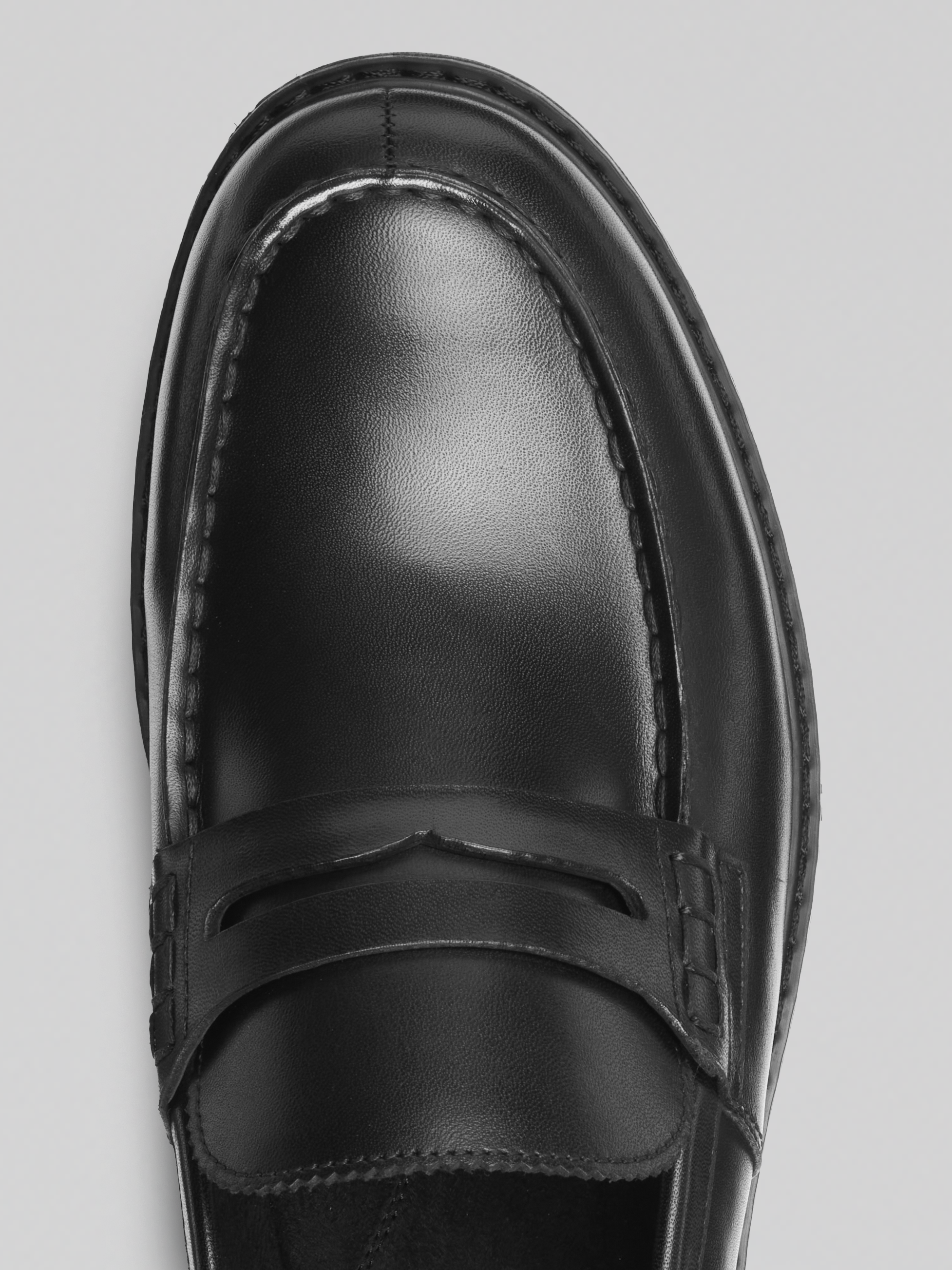 Leather Penny Strap Loafers