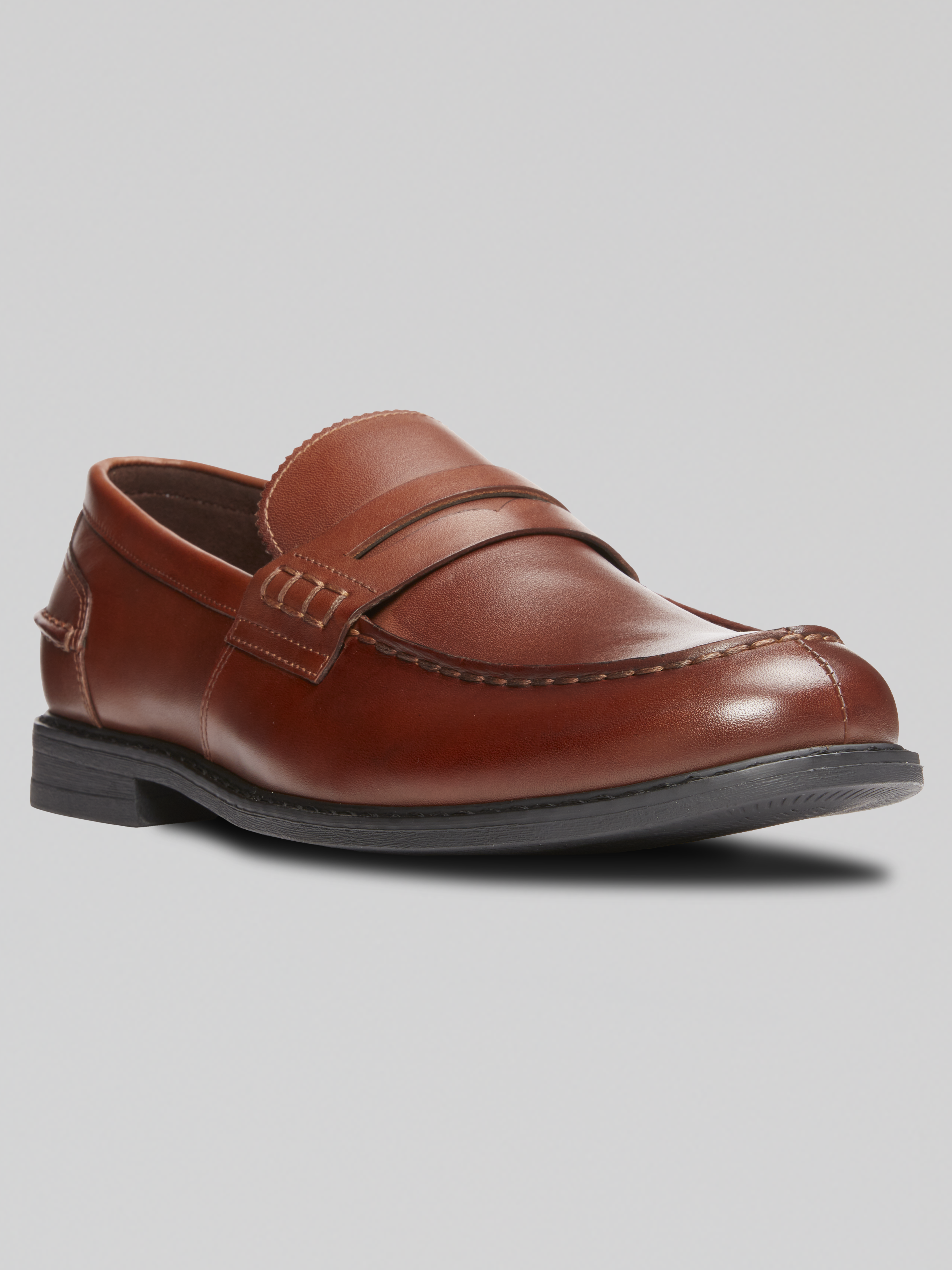 Leather Penny Strap Loafers