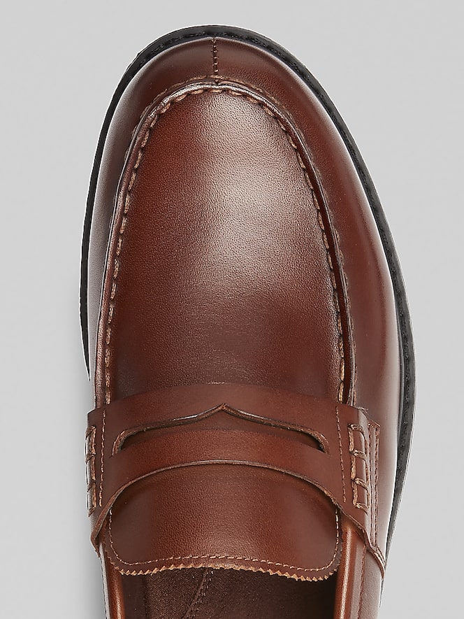 Joseph Abboud Leather Penny Strap Loafers