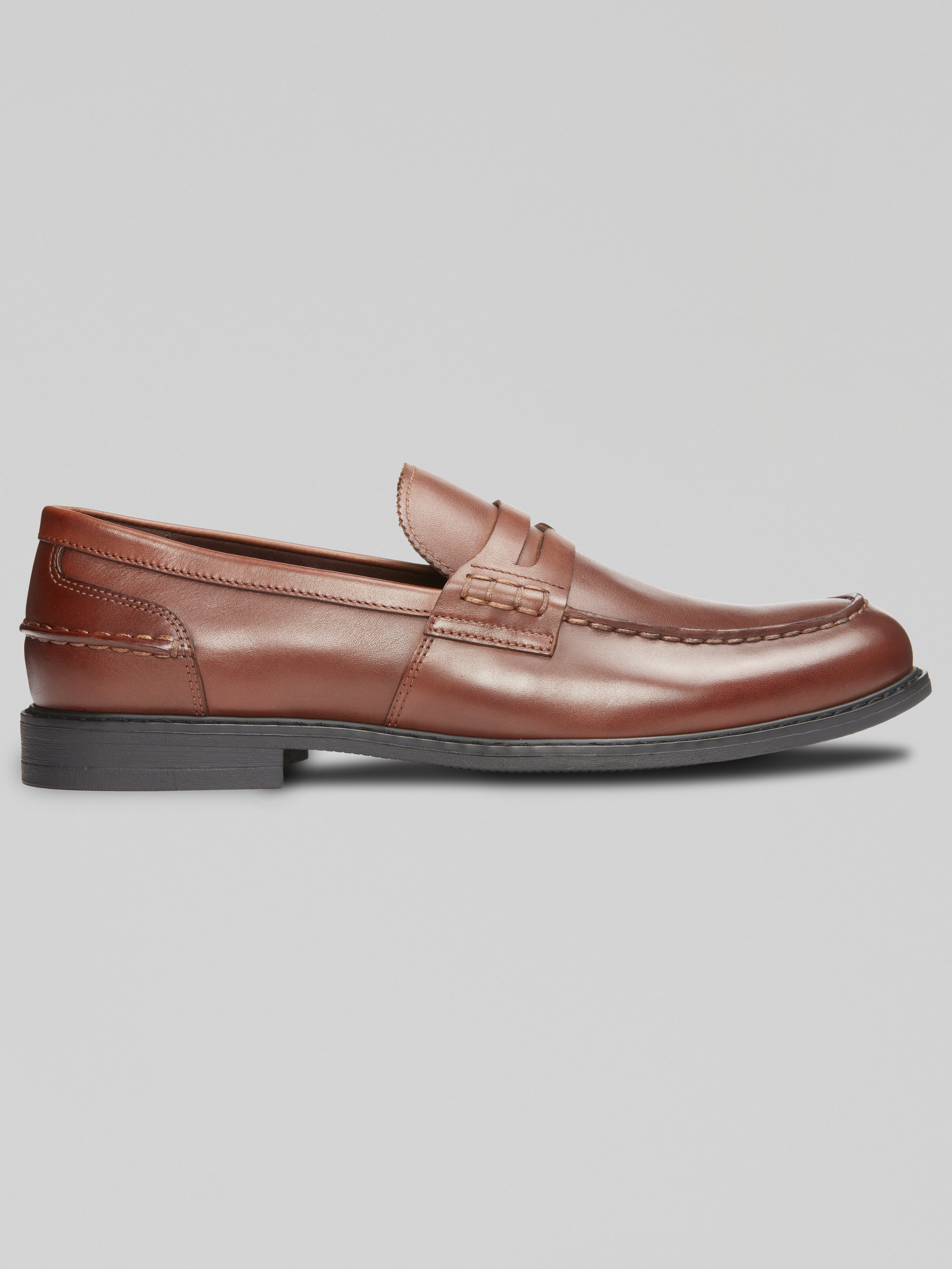 Leather Penny Strap Loafers