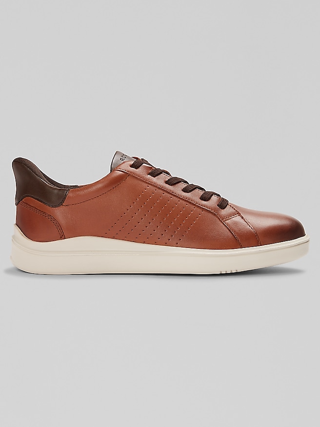 Rockport Men's Tristen Step Activated Sneakers , Dark Natural / Tan