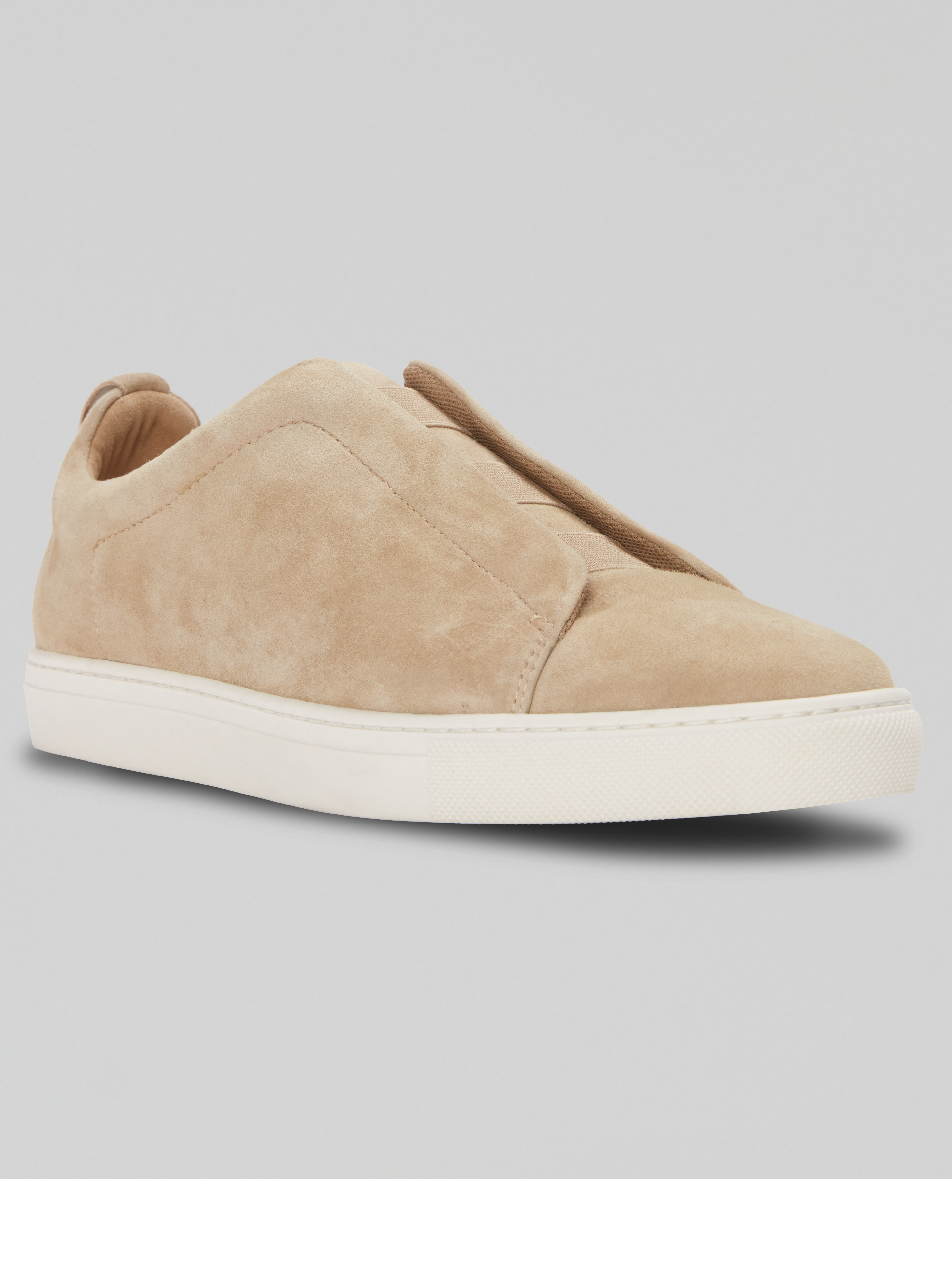 Elastic Band Slip-On Suede Sneakers