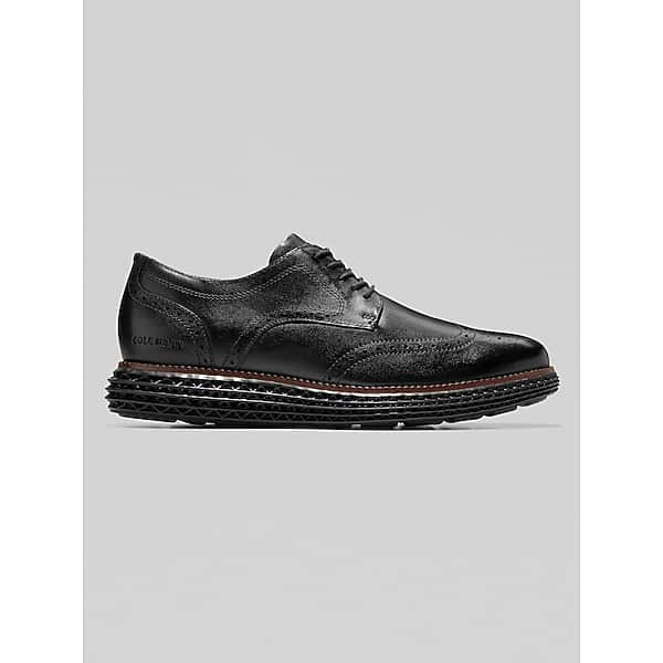 Cole Haan Men's OriginalGrand 2.0 Leather Wingtip Oxfords Black - Size: 12 WIDE TMW42Z612W02